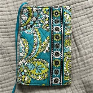 VERA BRADLEY Peacock Paperback Book Cover Turquoise Paisley 2007 Quilted